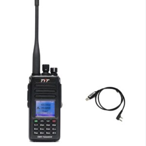 TYT MD-UV390 Plus 10 Watts High Power with AES256 Encryption DMR UHF VHF IP67 Waterproof Walkie Talkie with Programming Cable