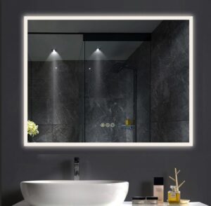 liviza 48 in. w x 36 in. h led wall mirror for bathroom, bathroom vanity mirror with lights, defogging, color temperature and brightness setting, memory function, vertical/horizontal installation