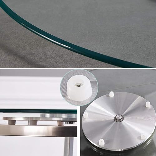 Clear Round Tempered Glass Table Top, 360° Stable Rotating Serving Plate for Dinner Table, Dining Table Lazy Susan Turntable, for Hotel Tabletop Service Plate ( Color : Clear , Size : 50cm (20inch) )