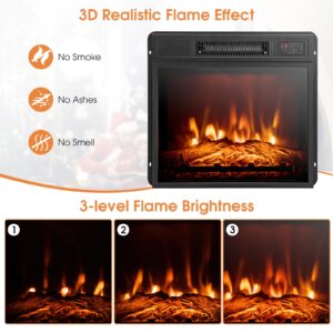 S AFSTAR Electric Fireplace with Mantel, 1400W 32 Inch Fireplace Heater with Remote Control, 6H Timer, Adjustable 3D Flame Effect, Thermostat, Electric Fireplace Heater for Living Room (White)