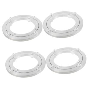 angoily 4pcs table turntable restaurant turntable bearing restaurant supply turntable swivel plate table accessory rotating serving tray rotating platter to rotate rubber load board glass