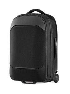 nomatic navigator carry-on 37l w/ 8l built-in expansion - anti-theft carry-on for airplane travel - premium hardshell roller luggage, 17" laptop compartment, black
