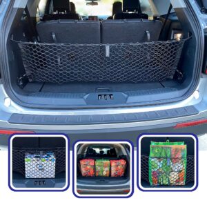 envelope style trunk mesh cargo net for ford explorer base st xlt 2020-2023 - car accessories - premium trunk organizers and storage - cargo net for suv - vehicle carrier organizer for ford explorer