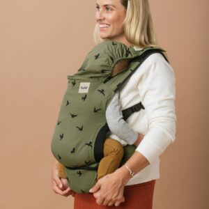 Baby Tula Lite Compact Baby Carrier, Ultra Compact and Lightweight, Convenient Carry Pouch, Ergonomic and Multiple Positions for 12 – 30 pounds (Soar)…