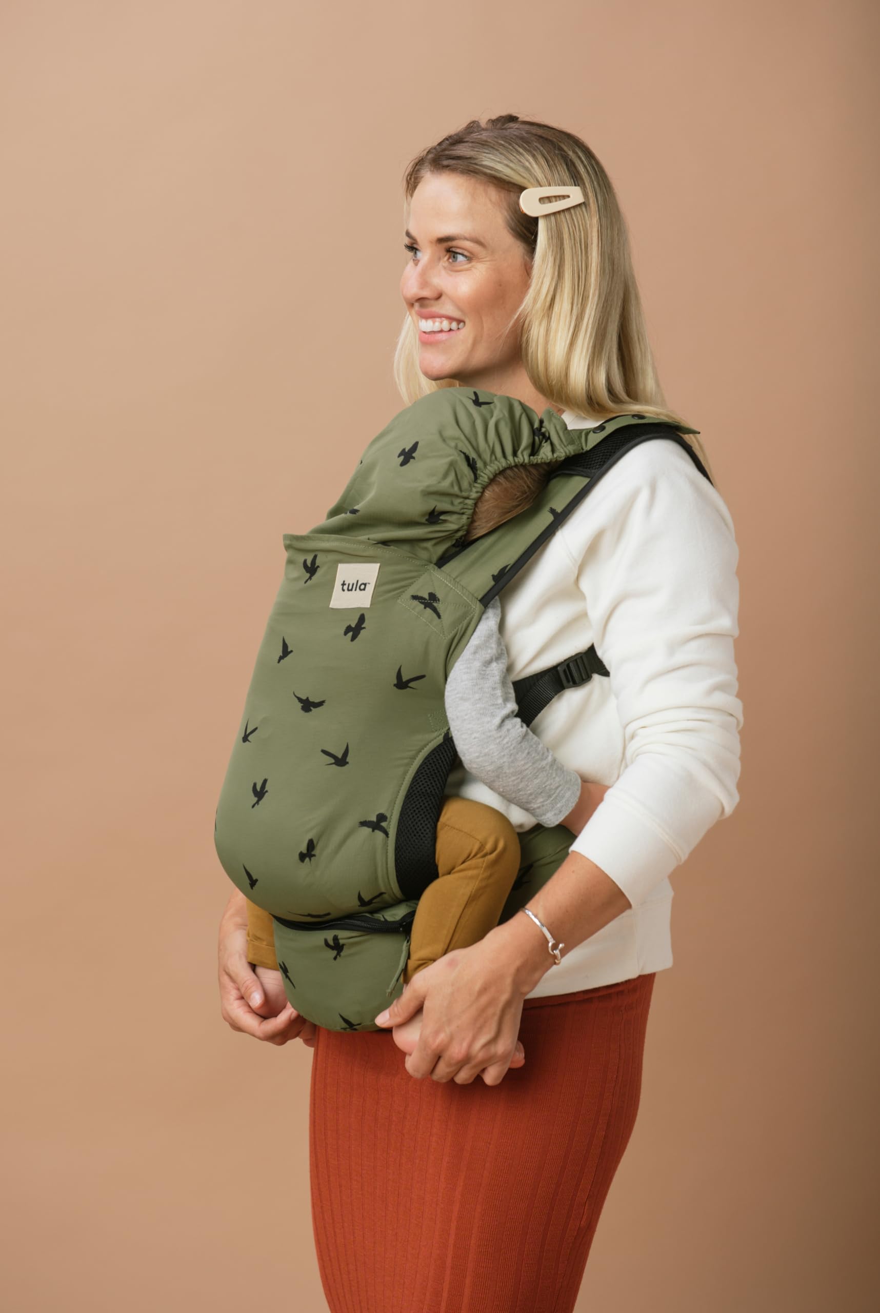 Baby Tula Lite Compact Baby Carrier, Ultra Compact and Lightweight, Convenient Carry Pouch, Ergonomic and Multiple Positions for 12 – 30 pounds (Soar)…