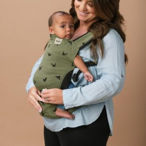 Baby Tula Lite Compact Baby Carrier, Ultra Compact and Lightweight, Convenient Carry Pouch, Ergonomic and Multiple Positions for 12 – 30 pounds (Soar)…