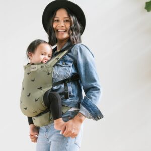 Baby Tula Lite Compact Baby Carrier, Ultra Compact and Lightweight, Convenient Carry Pouch, Ergonomic and Multiple Positions for 12 – 30 pounds (Soar)…