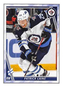 2020-21 topps nhl stickers hockey #520 patrick laine winnipeg jets official 2 1/8" x 2 7/8" nhl album sticker in raw (nm or better) condition