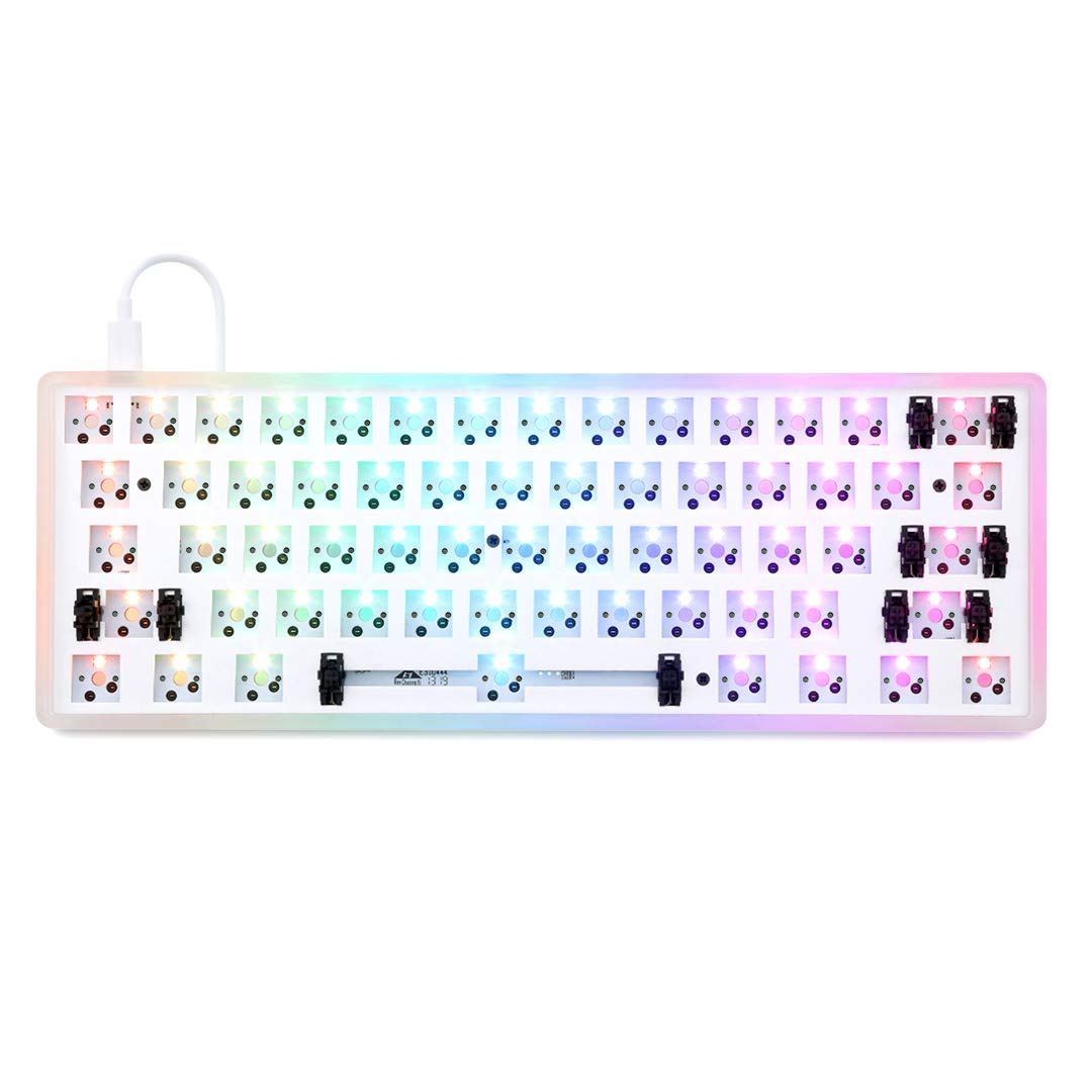 DROP Carina Mechanical Keyboard Kit — 60% Form Factor, Hotswap Kaihua Sockets, Programmable QMK, Backlit RGB LEDs, USB-C, with Frosted Acrylic Case (Keyboard Kit)