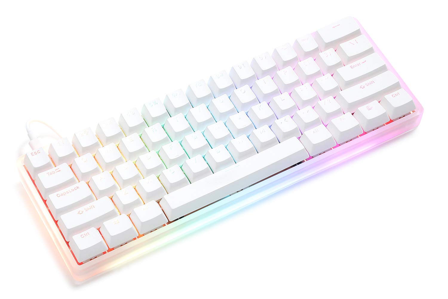 DROP Carina Mechanical Keyboard Kit — 60% Form Factor, Hotswap Kaihua Sockets, Programmable QMK, Backlit RGB LEDs, USB-C, with Frosted Acrylic Case (Keyboard Kit)