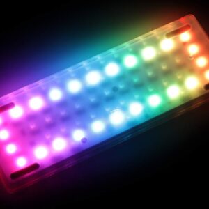 DROP Carina Mechanical Keyboard Kit — 60% Form Factor, Hotswap Kaihua Sockets, Programmable QMK, Backlit RGB LEDs, USB-C, with Frosted Acrylic Case (Keyboard Kit)