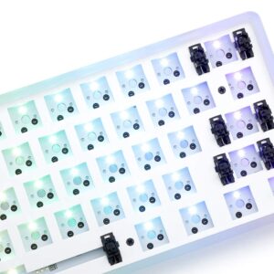 DROP Carina Mechanical Keyboard Kit — 60% Form Factor, Hotswap Kaihua Sockets, Programmable QMK, Backlit RGB LEDs, USB-C, with Frosted Acrylic Case (Keyboard Kit)