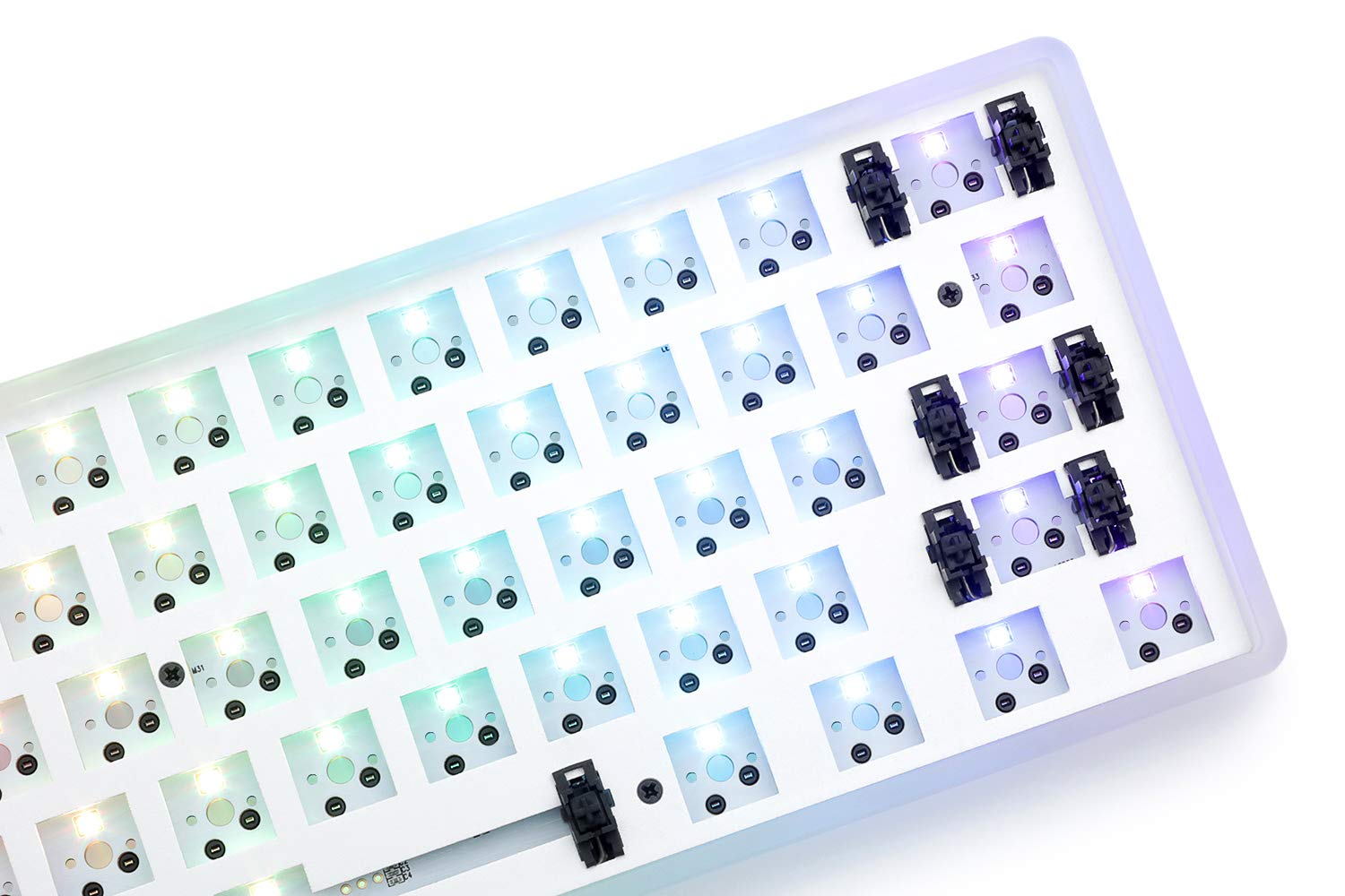 DROP Carina Mechanical Keyboard Kit — 60% Form Factor, Hotswap Kaihua Sockets, Programmable QMK, Backlit RGB LEDs, USB-C, with Frosted Acrylic Case (Keyboard Kit)