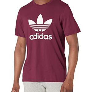 adidas Originals Men's Adicolor Trefoil Tee, Victory Crimson/White, X-Small