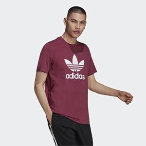 adidas Originals Men's Adicolor Trefoil Tee, Victory Crimson/White, X-Small