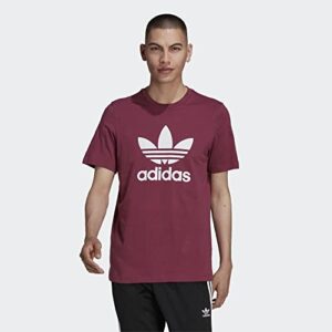 adidas Originals Men's Adicolor Trefoil Tee, Victory Crimson/White, X-Small