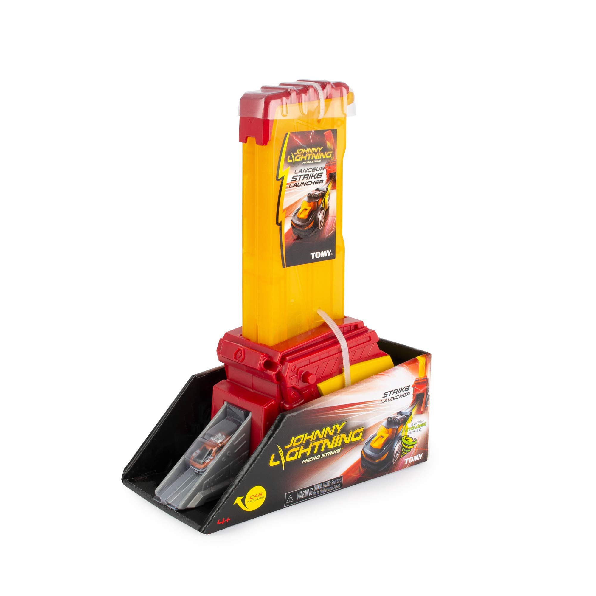 TOMY Johnny Lightning Micro Strike Launcher, Super Fast Car Toy Bundle, Multicolor, 4 Years and Up