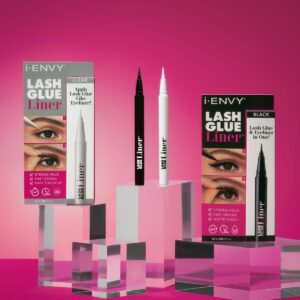 i-Envy Lash Glue Liner Eyelash Adhesive (Clear) Quick Precise Application Dries Clear Matte Finish 0.7mL (0.02 Oz)