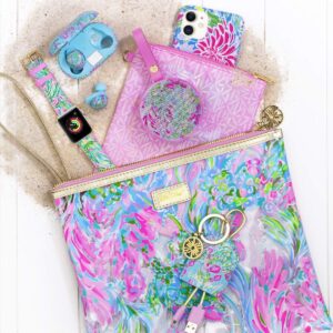 Lilly Pulitzer Bluetooth Earbuds with Protective Charging Case, Wireless Headphones (Best Fishes)