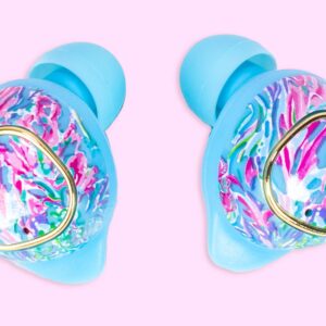 Lilly Pulitzer Bluetooth Earbuds with Protective Charging Case, Wireless Headphones (Best Fishes)