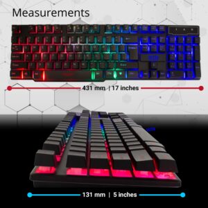 Orzly Gaming Keyboard RGB USB Wired Rainbow Keyboards Designed for PC Gamers, PS4, PS5, Laptop, Xbox, Nintendo Switch, RX-250 Hornet Edition (Black) Brand