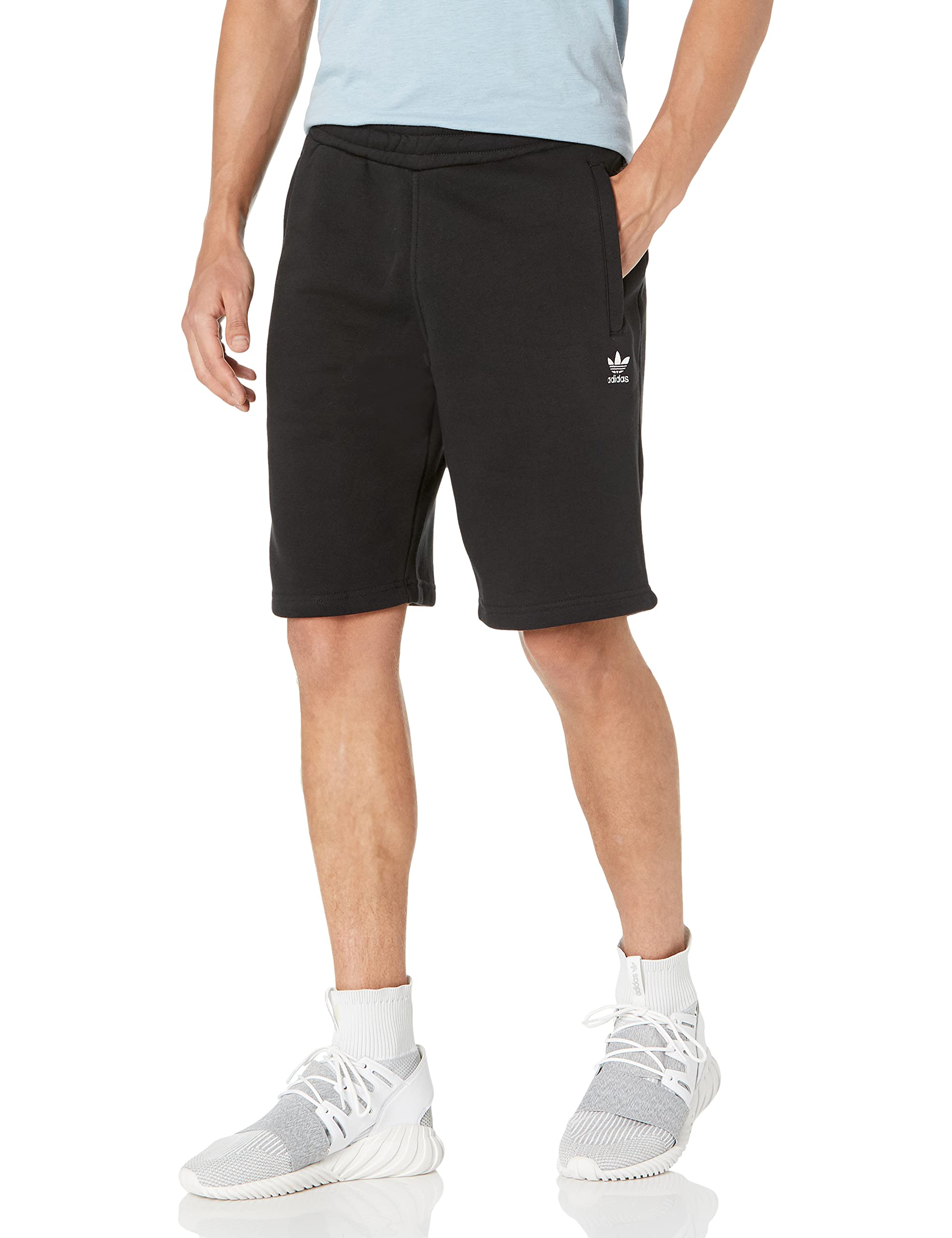 adidas Originals Men's Trefoil Essentials Shorts, Black, Medium