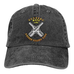 navy rate gunners mate unisex classic comfortable hat adjustable gym chapeau