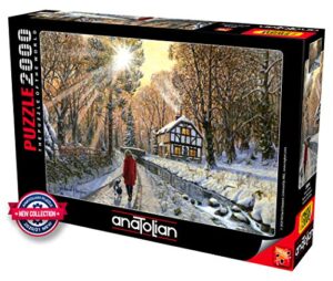 anatolian puzzle - winter woodland - 2000 piece jigsaw puzzle #3954