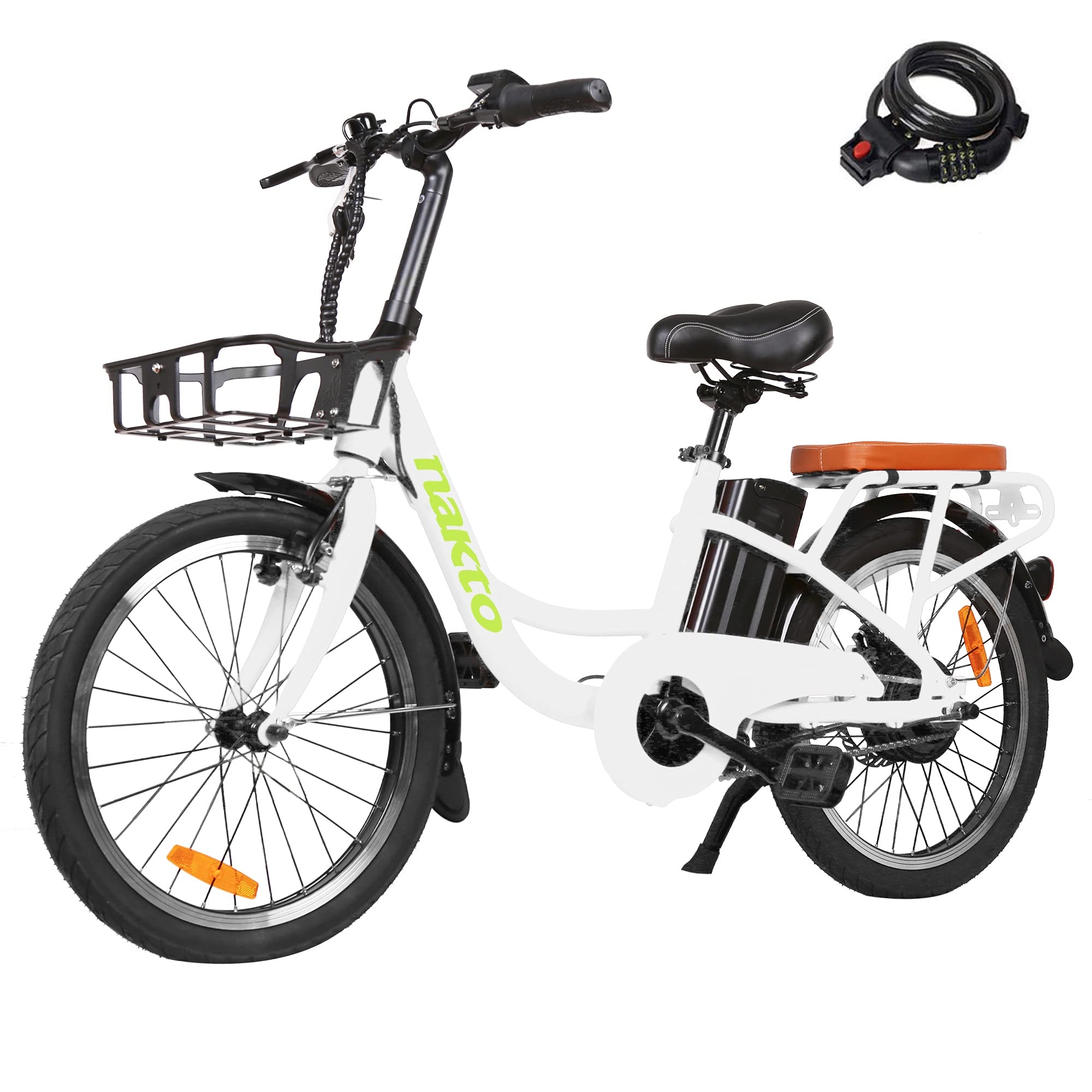 BRIGHT GG Electric Bike for Adults 20" 250W Electric Bicycle with 36V10AH Lithium Battery, Charger and Locks