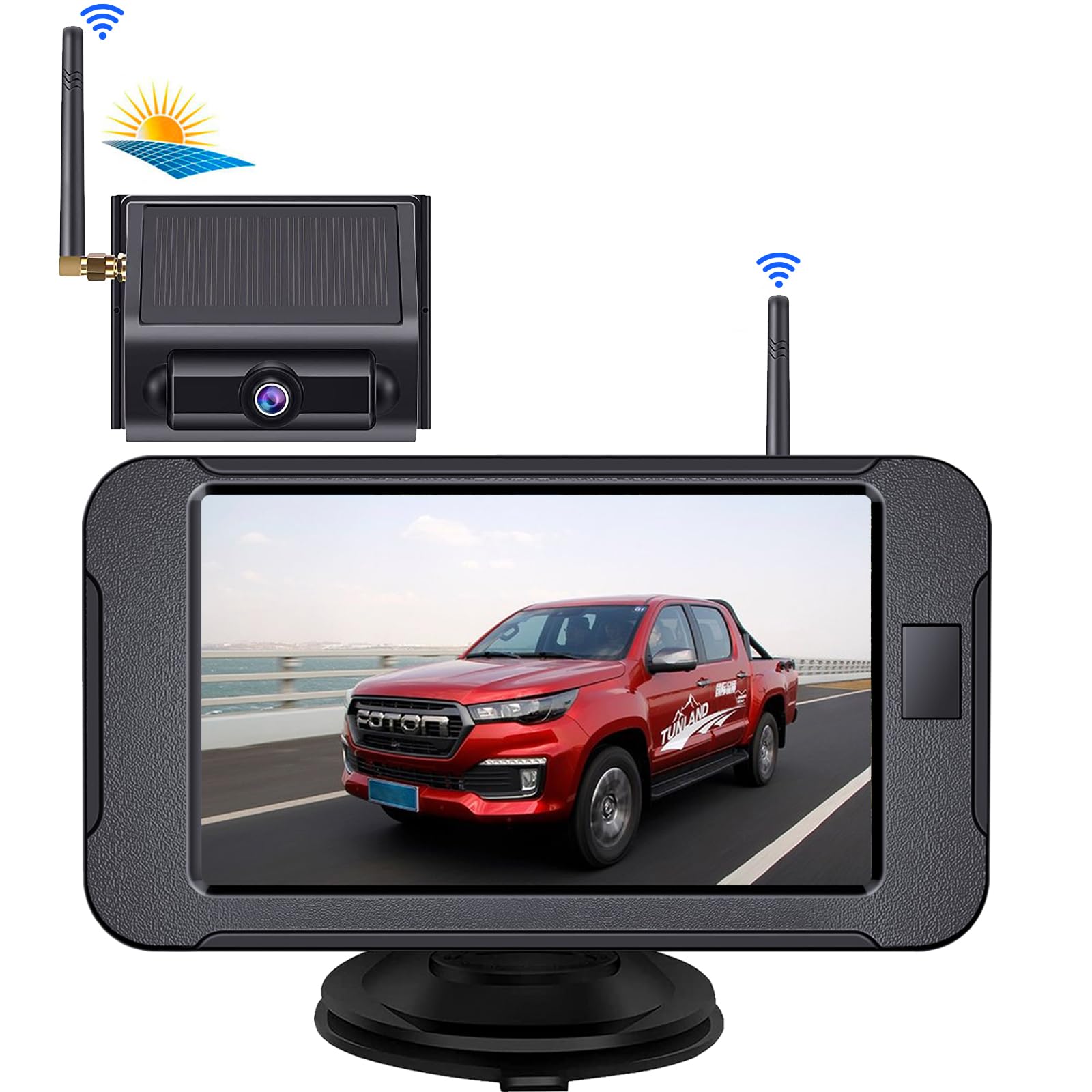 B-Qtech 7" Backup Camera and Monitor Kit, LCD Rear View Monitor with IP68 Waterproof 170 ° Wide Angle Night Vision Back up Camera for Truck,RV,Trailer,Bus,Vans,Vehicle