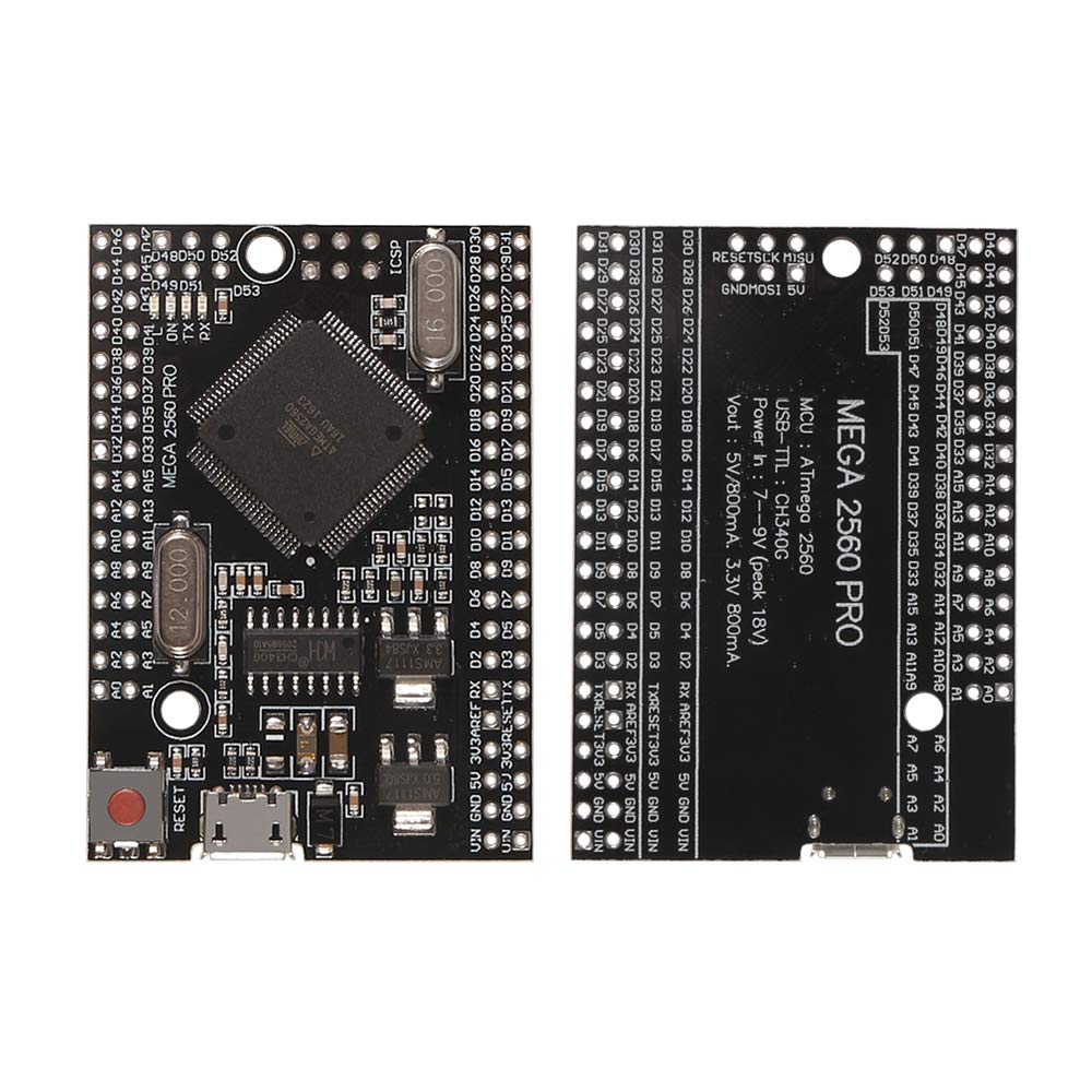 AITRIP MEGA 2560 PRO Embed CH340G/ATMEGA2560-16AU Chip with Male Pin headers Compatible for Arduino Mega2560 Module (2pcs)