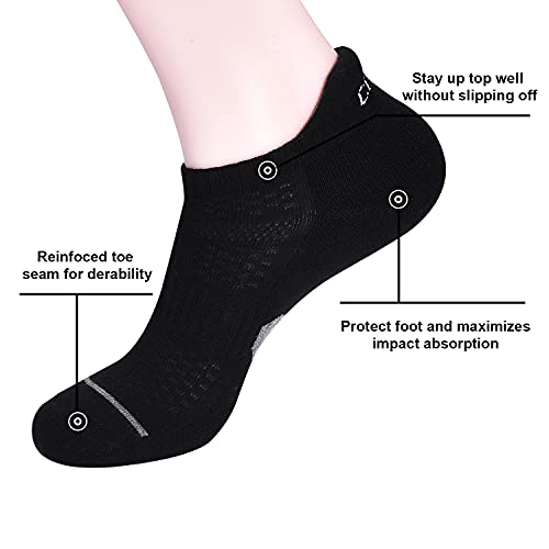 Varietyou 10 Pairs Ankle Socks Womens Thin Low Cut Athletic Running No Show Socks With Heel Tab