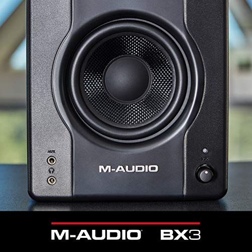 M-Audio BX3 3.5" Studio Monitors, HD PC Speakers for Recording and Multimedia with Music Production Software, 120W, Pair