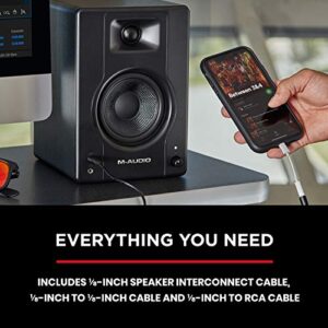 M-Audio BX3 3.5" Studio Monitors, HD PC Speakers for Recording and Multimedia with Music Production Software, 120W, Pair