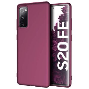 x-level samsung galaxy s20 fe/5g case - slim fit ultra-thin soft tpu, matte finish [guardian series] - wine red