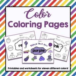 preschool colors - color coloring pages