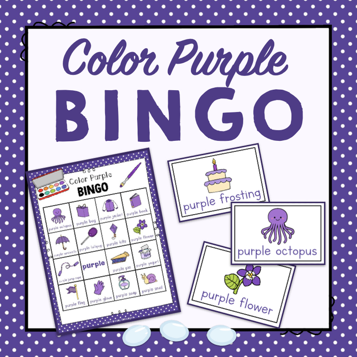 Color Purple Bingo Game