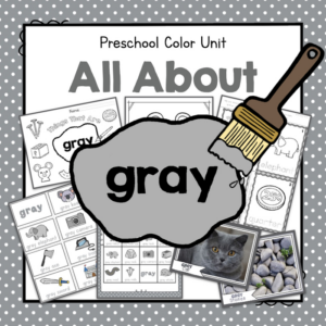 preschool colors - all about gray
