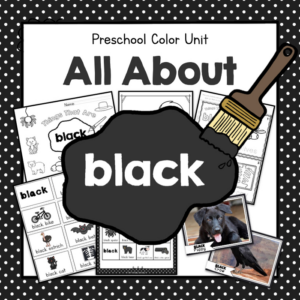preschool colors - all about black