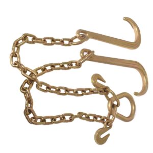 labwork 5/16 X 2 G70 Tow Chain J-Hooks V-Chain Replacement for Flatbed Truck Rollback Wrecker Carrier