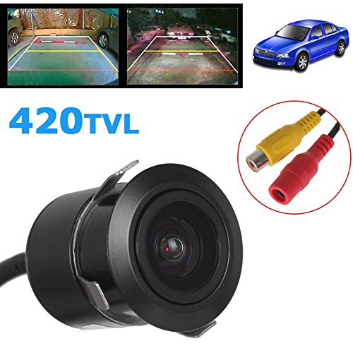 ePathChina 1/4 Inch CCD Flush Mount Backup Rear View Camera 170 Degree Viewing Angle Universal Waterproof HD Parking Backup Reverse Camera