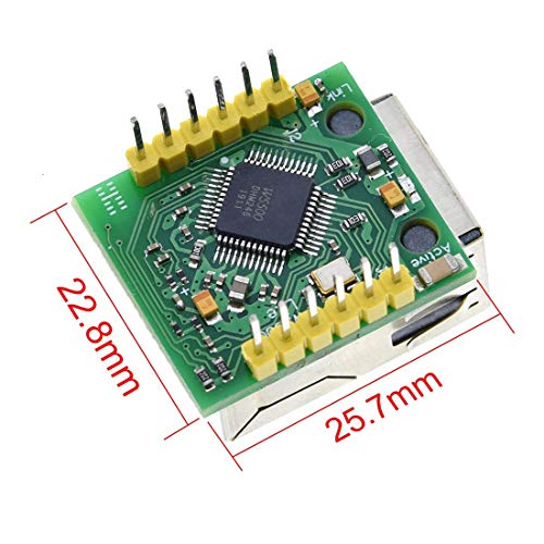 HiLetgo W5500 SPI to LAN Ethernet Network Module TCP IP STM32 Interface 3.3V 5V for Arduino WIZ820io RC5