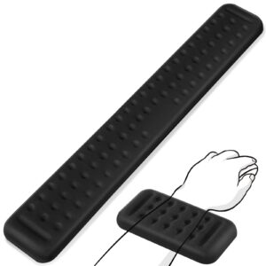 jedia keyboard wrist rest, memory foam mouse pad wrist support, ergonomic keyboard wrist pad easy typing and pain relief for computer keyboard, office, desktop computer, 2 packs large + small