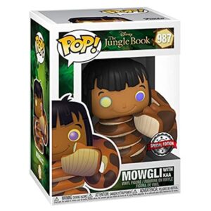 funko pop! the jungle book: mowgli with kaa vinyl figure special edition exclusive