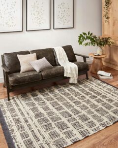 chris loves julia x loloi alice collection ali-02 cream / charcoal 9'-2" x 13' area rug