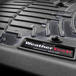 WeatherTech Custom Fit FloorLiners for Tesla Model Y - 1st & 2nd Row (441597-1-2), Black