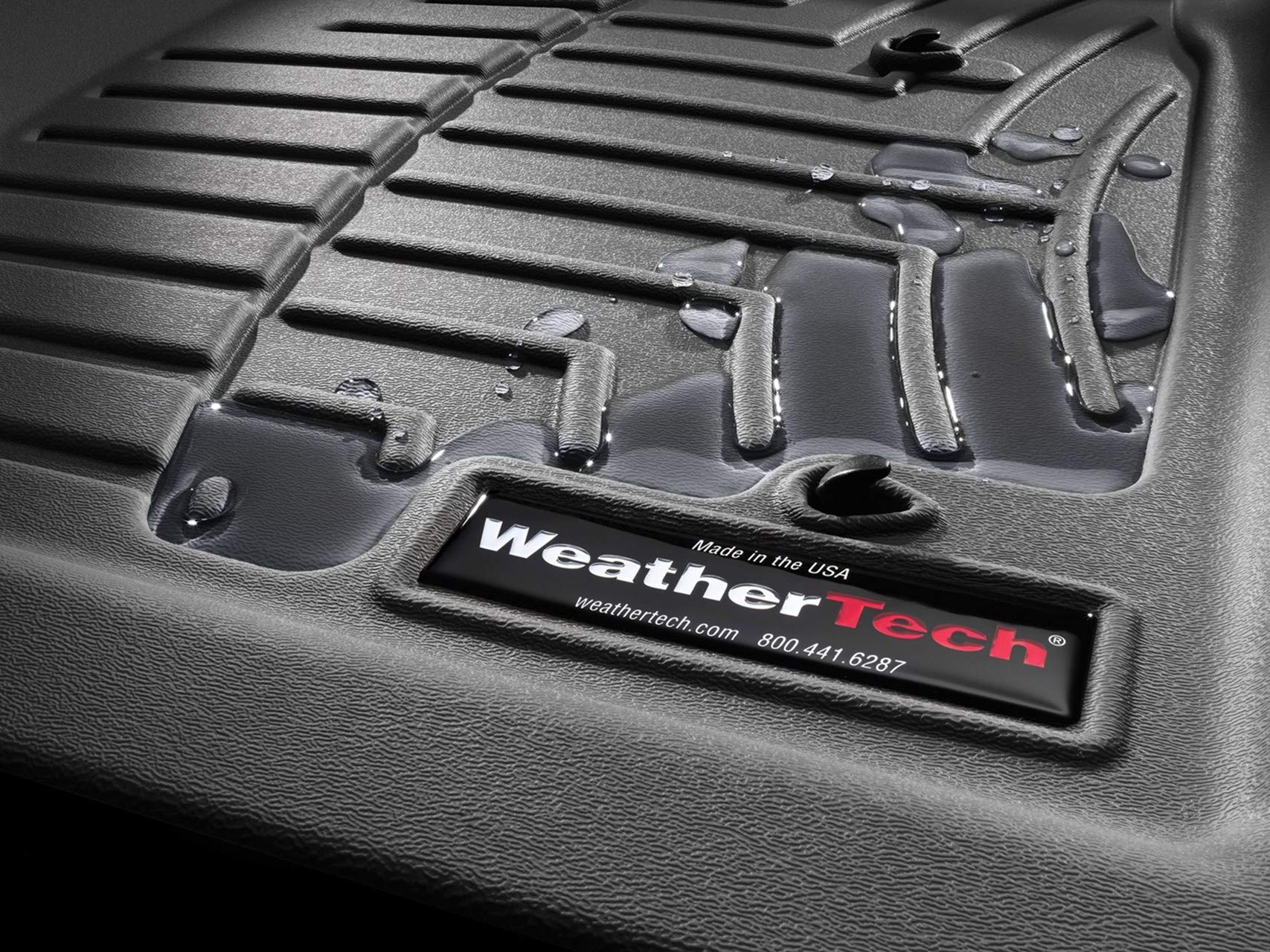 WeatherTech Custom Fit FloorLiners for Tesla Model Y - 1st & 2nd Row (441597-1-2), Black