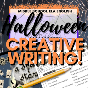 middle school halloween writing activity: create a spooky story (6th, 7th, 8th)