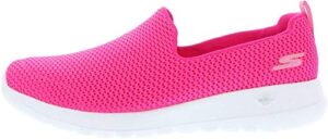 skechers women's go walk joy sneaker, hot pink, 9.5