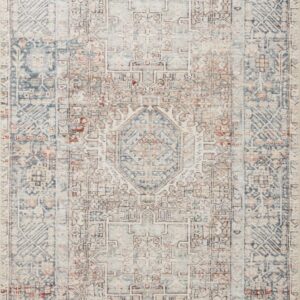 LOLOI Chris Loves Julia Jules Collection JUL-07 Natural/Ocean 2'-6'' x 12'-0'' Runner Rug